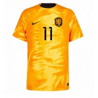 Nederländerna Steven Berghuis #11 Hemmatröja VM 2022 Kortärmad